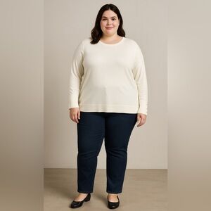 White Long Sleeve Sweater size 3x NWT